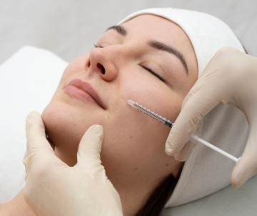 close up woman lip filler procedure 1